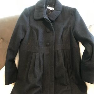 Charcoal maternity coat